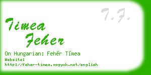 timea feher business card