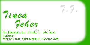timea feher business card